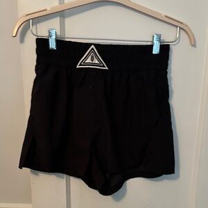 FP Movement by Free People Black Athletic Shorts with Contrast Waist Triangle